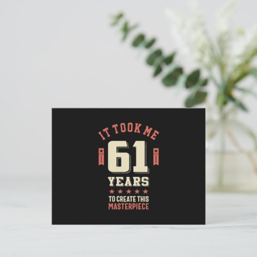 Grappig 61 jaar oud - 61ste verjaardag Gift Briefkaart (Staand voorkant)