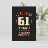 Grappig 61 jaar oud - 61ste verjaardag Gift RSVP Kaartje (Staand voorkant)