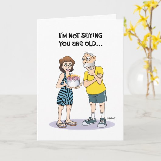 Grappig 63ste verjaardag kaart (Gele Bloem)