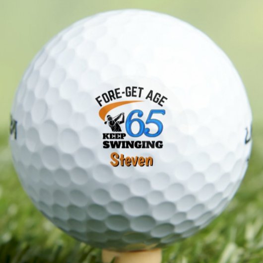 Grappig 65e verjaardag Golfer grap cadeau idee Golfballen