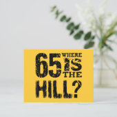 Grappig 65e verjaardag Save the Date V03E Aankondigingskaart (Staand voorkant)