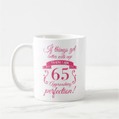 Grappig 65th Birthday 'Perfection' Koffiemok (Links)