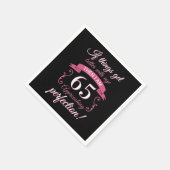 Grappig 65th Birthday 'Perfection' Servet (Hoek)