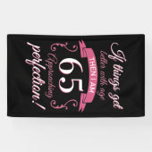 Grappig 65th Birthday 'Perfection' Spandoek (Horizontaal)