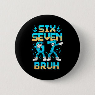 Grappig 67 Dab Zes Zeven Burh Kerstmis 6 7 Dabben  Ronde Button 5,7 Cm