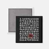 Grappig 67 dag 3.14 nummer zes zeven meme wiskunde magneet (Voorkant / Achterkant)