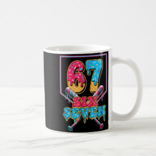 Grappig 67 Ijsje Drip Honkbal Zes Zeven Cadeau Voo Koffiemok