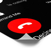 Grappig 67 Is Aan Het Bellen 6-7 Meme Zes Zeven 6  Poster (Hoek)