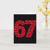 Grappig 67 Meme 6 7 Gen Alpha Sla voor Valentijn Kaart (Gele Bloem)