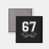 Grappig 67 Meme Kostuum Zes Zeven Halloween Gen Z Magneet (Voorkant / Achterkant)