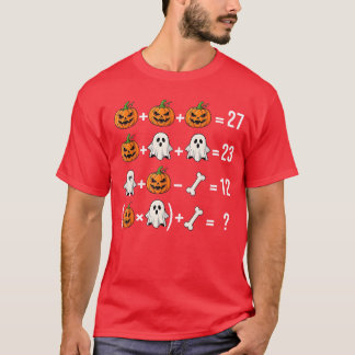 Grappig 67 Meme Pompoen Spook Wiskunde Leraar Kost T-shirt