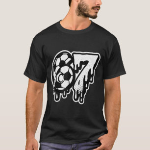 Grappig 67 Meme Slang Voetbal Ijs Drip Zes Zeven T-shirt
