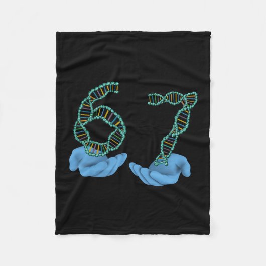 Grappig 67 Nummer Meme DNA-replicatie Moleculaire Fleece Deken (Voorkant)