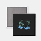 Grappig 67 Nummer Meme DNA-replicatie Moleculaire  Magneet (Voorkant / Achterkant)