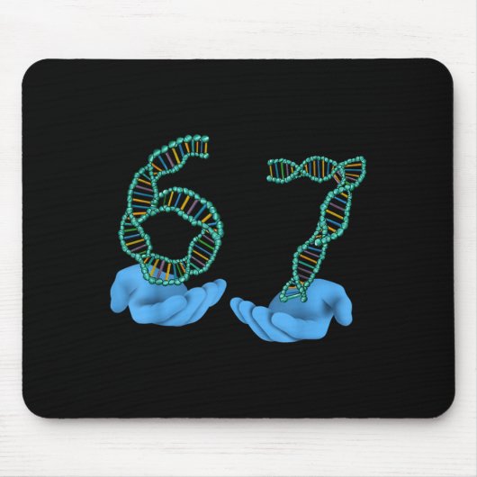 Grappig 67 Nummer Meme DNA-replicatie Moleculaire  Muismat (Voorkant)