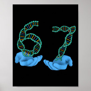 Grappig 67 Nummer Meme DNA Replicatie Moleculaire Poster