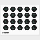 Grappig 67 Nummer Meme DNA-replicatie Moleculaire Ronde Sticker (Vel)