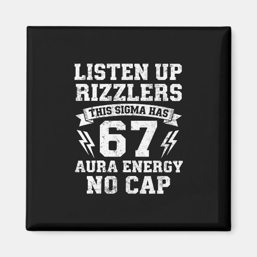 Grappig 67 Shirt Meme Zes Zeven Magneet (Voorkant)