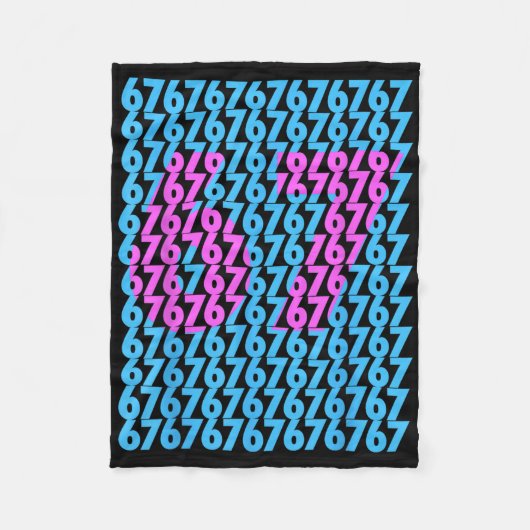 Grappig 67 Verborgen 6 7 Meme Middelbare School 6 Fleece Deken (Voorkant)