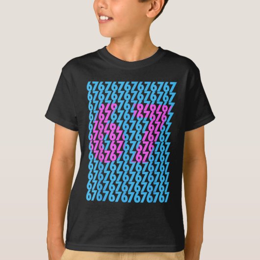 Grappig 67 Verborgen 6 7 Meme Middelbare School 6 T-shirt (Voorkant)