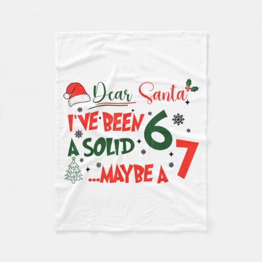 Grappig 67 Zes Zeven Beste Kerstman Ik Ben Een Ste Fleece Deken (Voorkant)