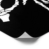 Grappig 67 Zes Zeven Meme Halloween Skelet Handen Poster (Hoek)