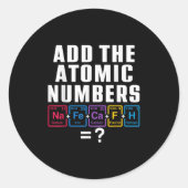 Grappig 67 Zes Zeven Meme Matching Elementen Perio Ronde Sticker (Voorkant)