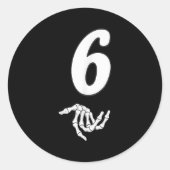 Grappig 67 Zes Zeven Meme Paar Matching Halloween Ronde Sticker (Voorkant)