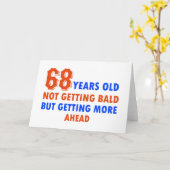 Grappig 68 jaar oud verjaardagsontwerp kaart (Gele Bloem)