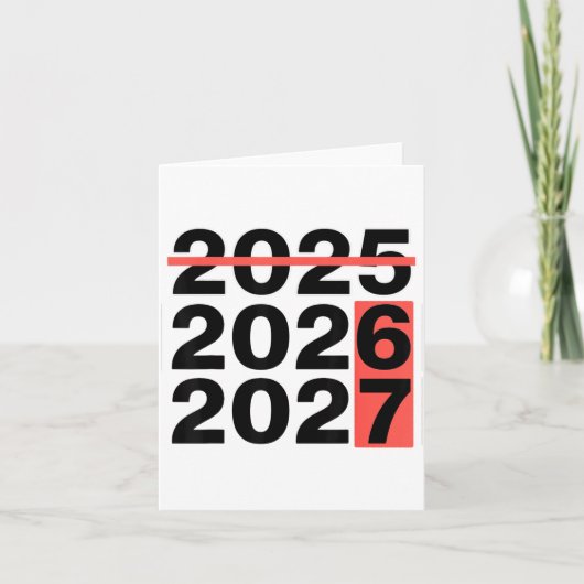 Grappig 6 7 Feest Gelukkig Nieuwjaar 2026 2027 67  Kaart (Voorkant)