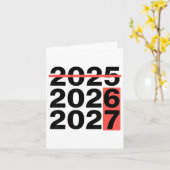 Grappig 6 7 Feest Gelukkig Nieuwjaar 2026 2027 67  Kaart (Gele Bloem)