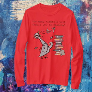 Grappig “6–7 Nachten Lezen” Leraar & Boekliefhebbe T-shirt
