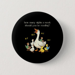 Grappig 6 7 Zes Zeven Lezen Voor Leraar Kinderen B Ronde Button 5,7 Cm