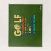 Grappig 6 stappen groen golf legpuzzel (Verticaal)