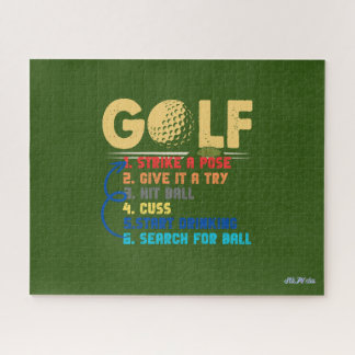 Grappig 6 stappen groen golf legpuzzel