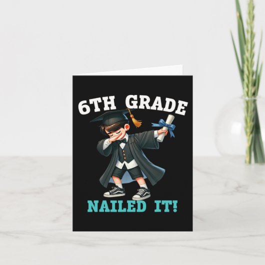 Grappig 6e klas jongens Afstuderen Afstudeerder da Kaart (Voorkant)