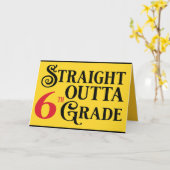 Grappig 6e klas school Afstuderen Congrats Kaart (Gele Bloem)