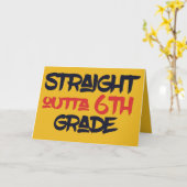 Grappig 6e klas school Afstuderen gefeliciteerd Kaart (Gele Bloem)