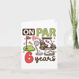 Grappig 6e Verjaardag Golf Shirt 6 Jaar Oude Golfe Kaart