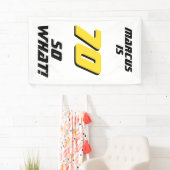 Grappig 70 dus wat Quote 70ste verjaardagsfeestje Spandoek (Insitu)
