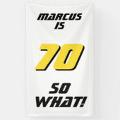 Grappig 70 dus wat Quote 70ste verjaardagsfeestje Spandoek (Verticaal)