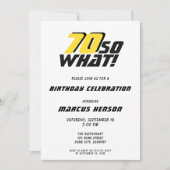 Grappig 70, wat Quote 70th Birthday Kaart (Voorkant)