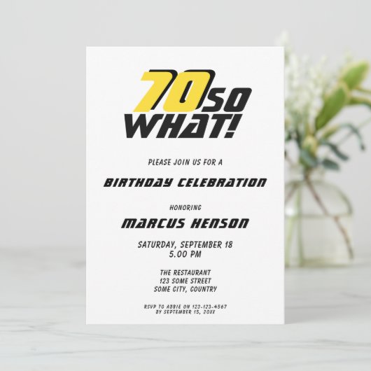 Grappig 70, wat Quote 70th Birthday Kaart (Staand voorkant)