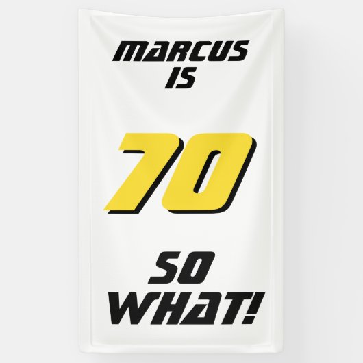 Grappig 70, wat Quote 70th Birthday Party Spandoek (Verticaal)