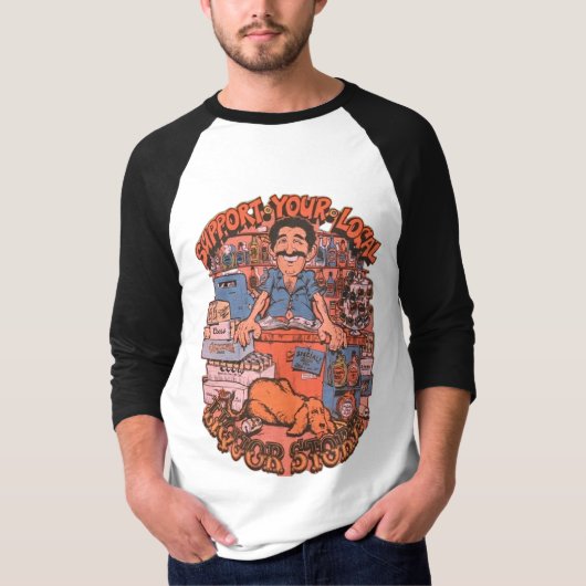 Grappig  70s Style Liquor Beer Alcohol Shirt (Voorkant)