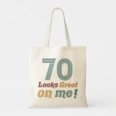 Grappig  70ste verjaardag tote bag (Achterkant)
