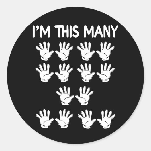 Grappig 70ste verjaardag, zo veel handenvol voor 7 ronde sticker (Voorkant)