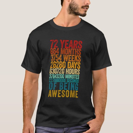 Grappig 72e Verjaardag Shirt Oude Meter Grappig 72 (Voorkant)