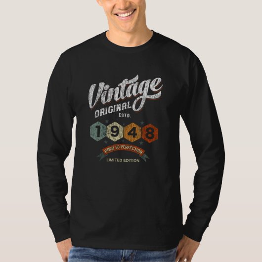 Grappig 77 jaar oud 1948 77e verjaardagscadeau t-shirt (Voorkant)