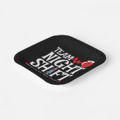 Grappig 7:05 Team Nachtdienst Verpleegster Waarder Papieren Bordje (Gebogen)